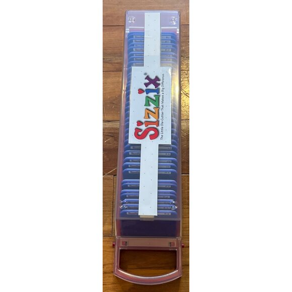 NEW Sizzix Sizzlits Alphabet Set Nouveau With Storage Case - Picture 3 of 4